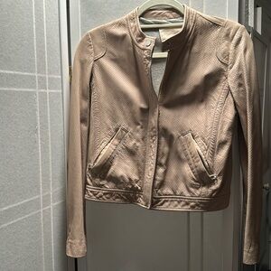 Light pink lamb leather jacket from Rebecca Taylor 🩷